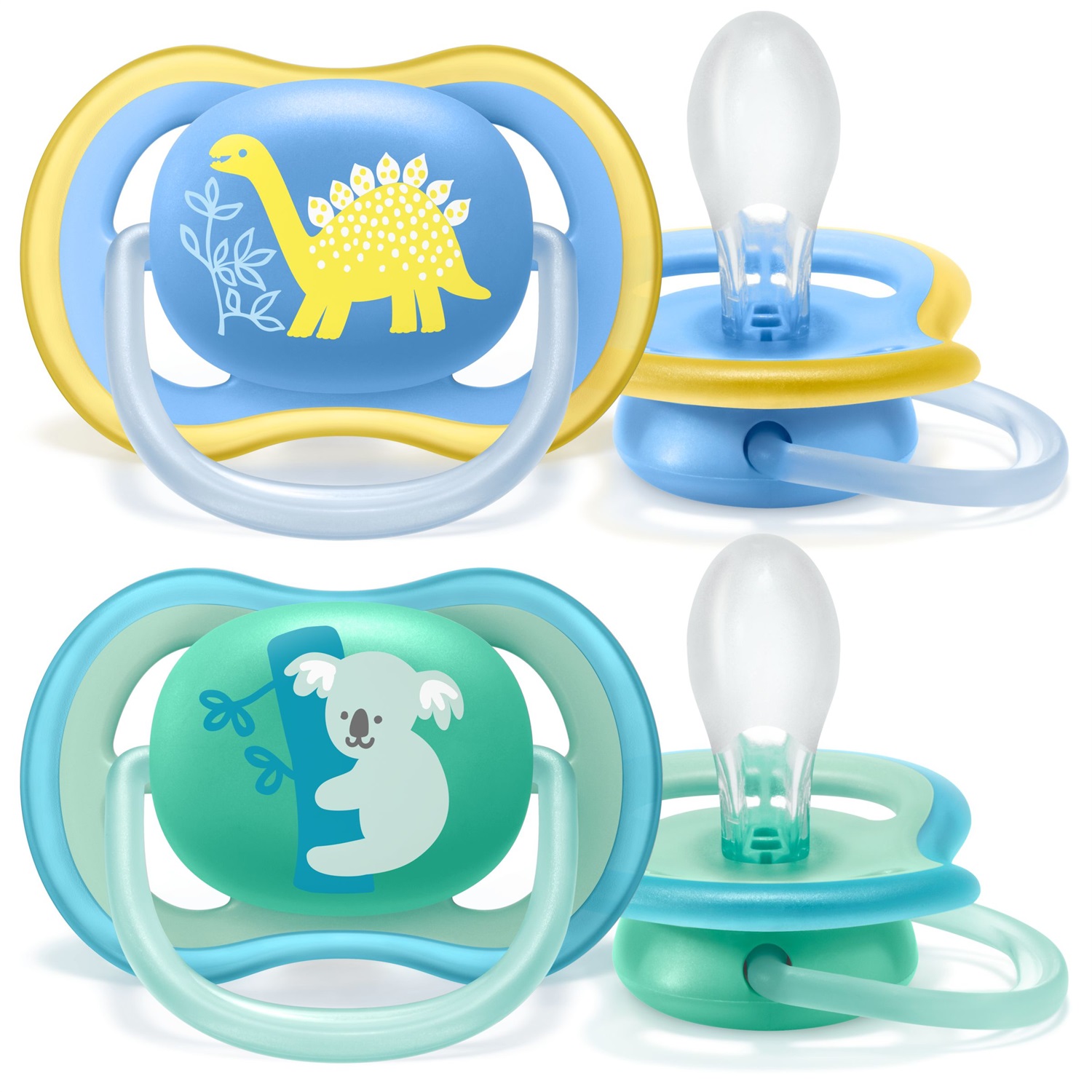 Philips AVENT Ultra Air Succhietto Maschile 18M - 2 Pezzi, Design Traspirante con Tettarella a Prova di Dentini