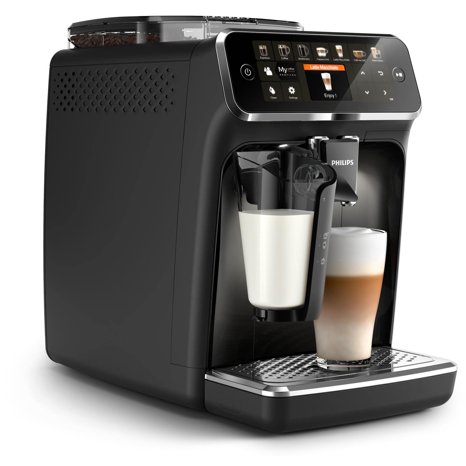 Philips Series 5400 LatteGo EP5441/50 - Macchina da caffè automatica con 12 bevande, montalatte, display intuitivo e 4 profili utente