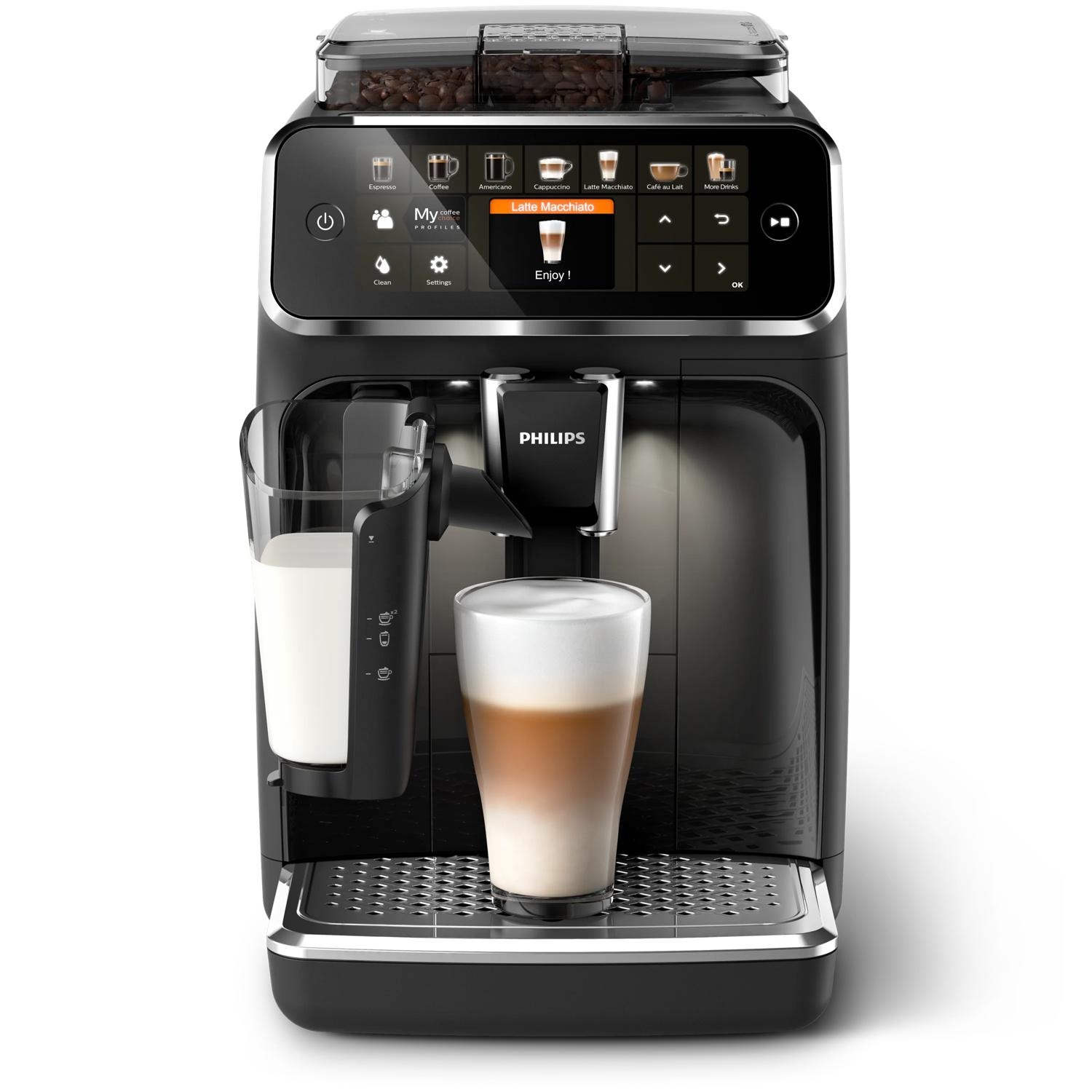 Philips Series 5400 LatteGo EP5441/50 - Macchina da caffè automatica con 12 bevande, montalatte, display intuitivo e 4 profili utente