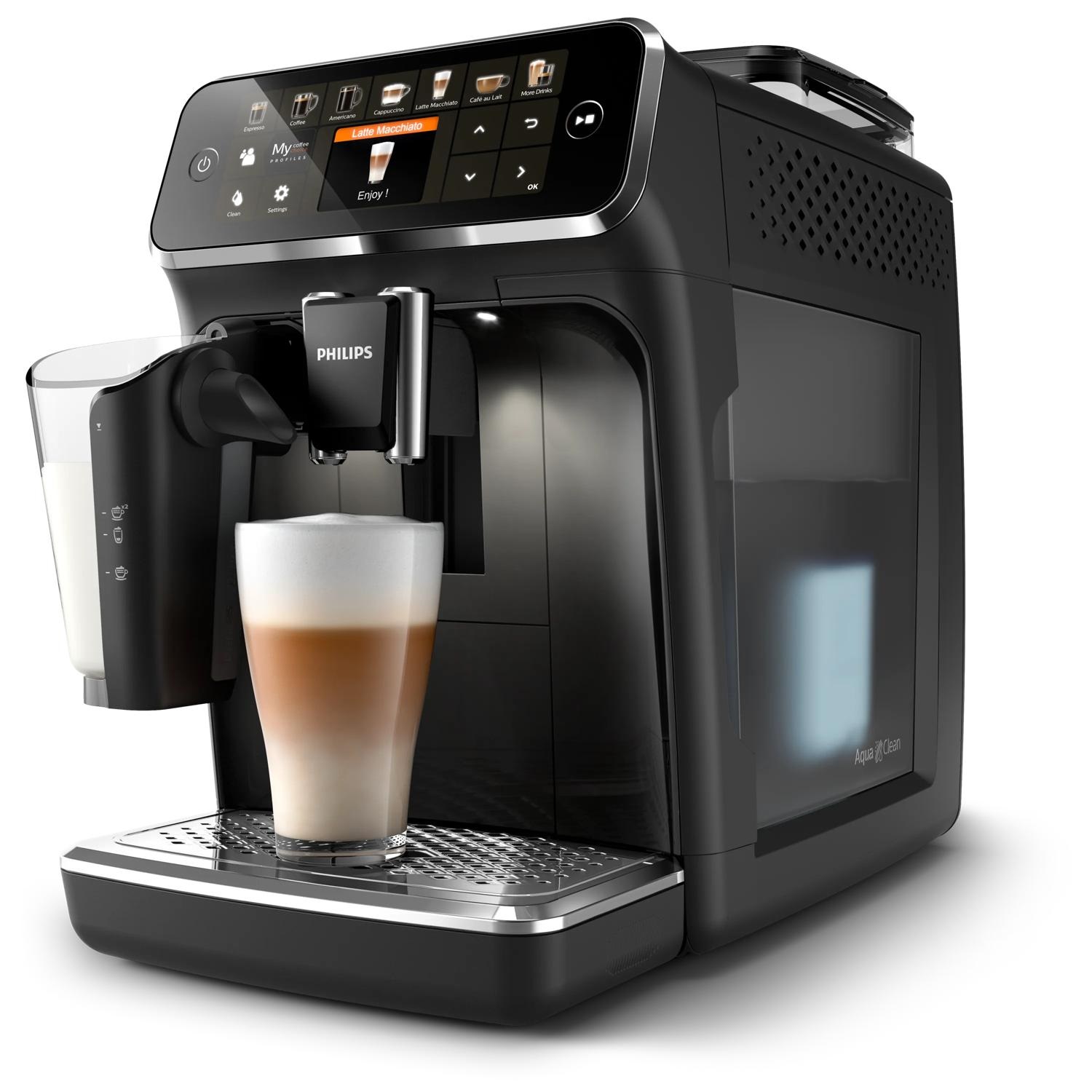 Philips Series 5400 LatteGo EP5441/50 - Macchina da caffè automatica con 12 bevande, montalatte, display intuitivo e 4 profili utente