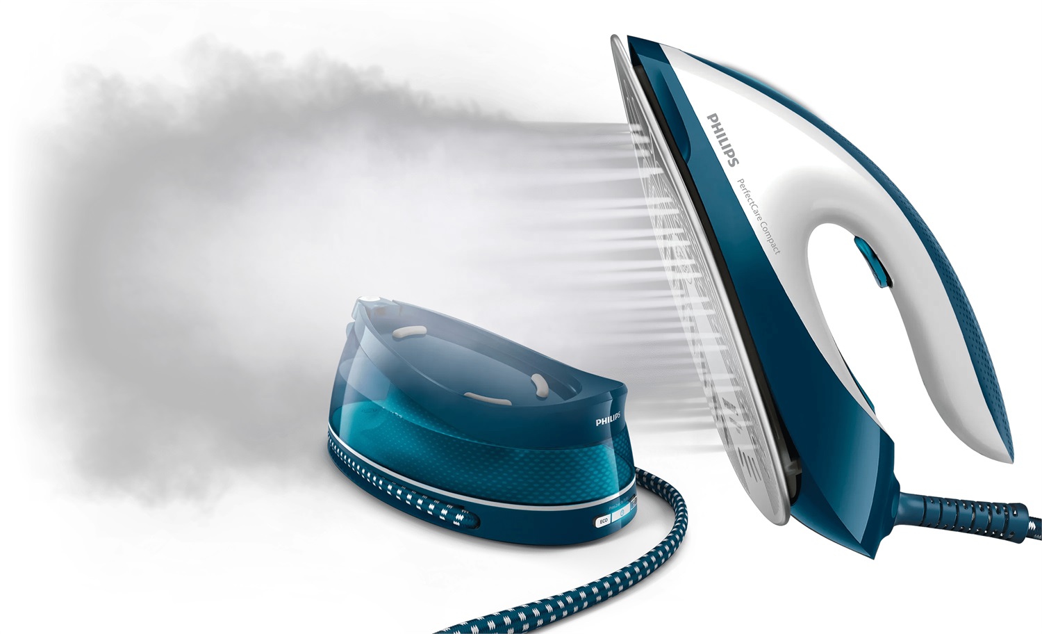 Philips PerfectCare Compact Ferro Generatore di Vapore GC7844/20 - 2400W, 6,5 bar, 400 g/min, Serbatoio da 1,5L