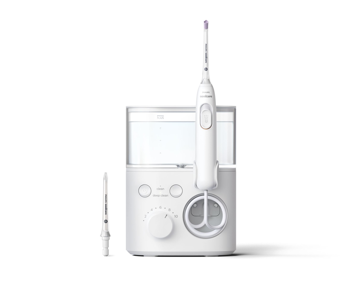 Philips Sonicare Power Flosser 3000 HX3711/20 - Irrigatore Orale per Denti e Gengive, Bianco, Con Contenitore