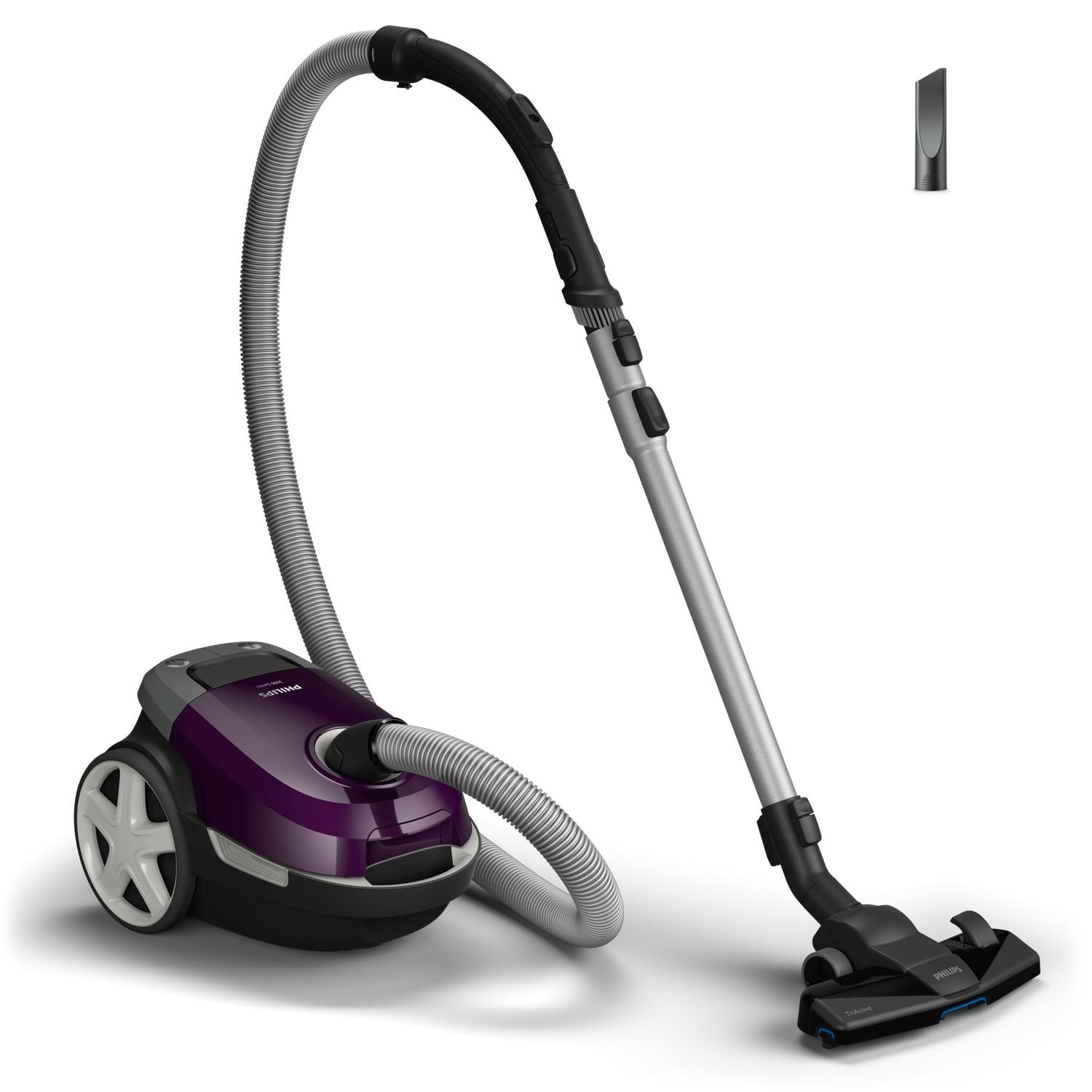 Philips Aspirapolvere con Sacco XD3100/06 - 900 W, 79 dB, Design Compatto e Leggero, Cattura il 99,9% di Polvere e Allergeni