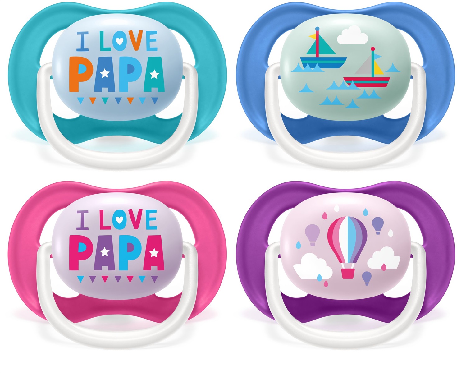 Philips Avent Ultra Air Succhietto 6-18 Mesi - Set di 2 Pezzi con Fori Extra-Large e Design Ortodontico