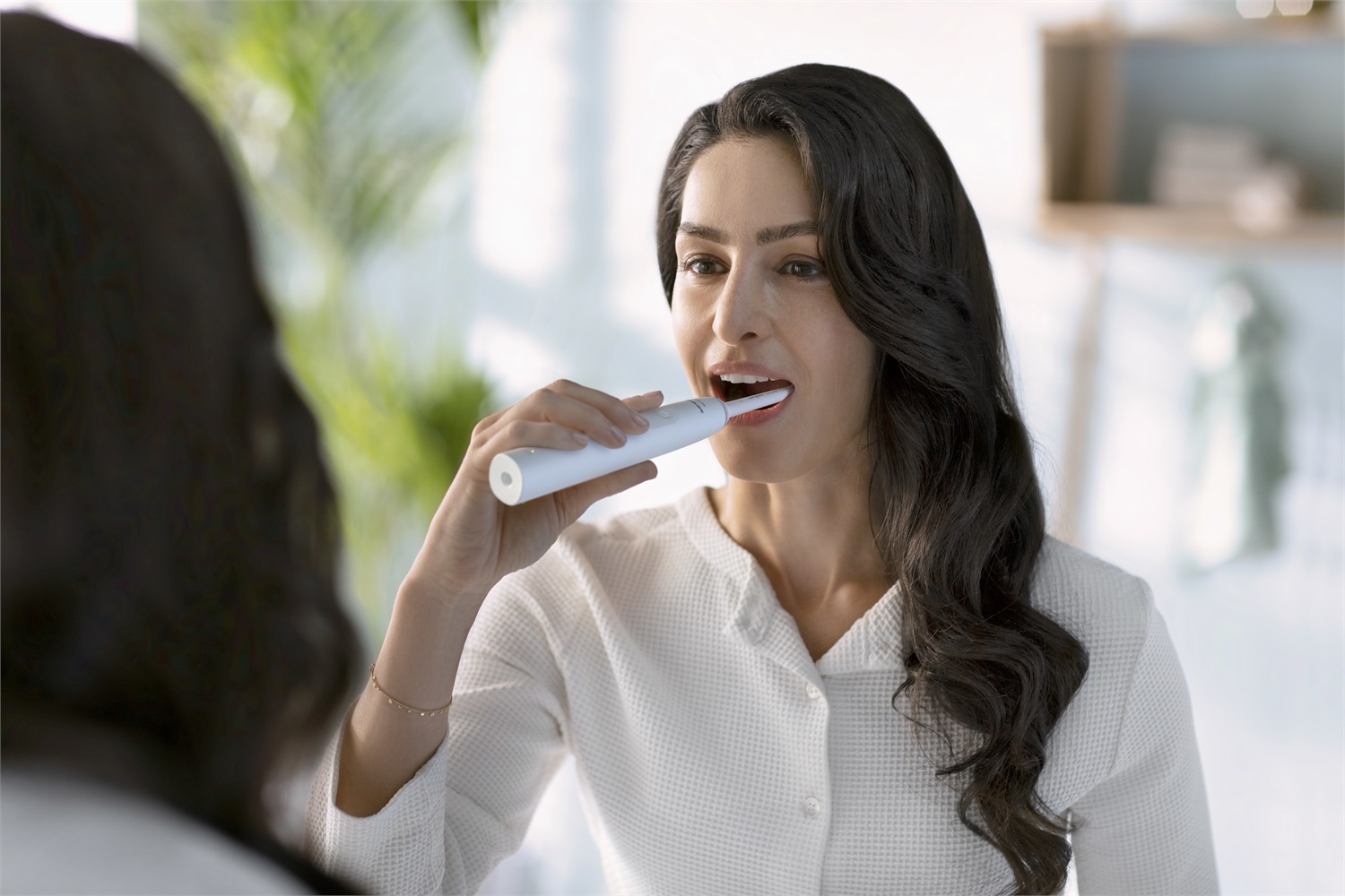 Philips Sonicare Spazzolino Elettrico Sonico Serie 3100 Bianco HX3671/13 con Sensore di Pressione, SmarTimer e QuadPacer