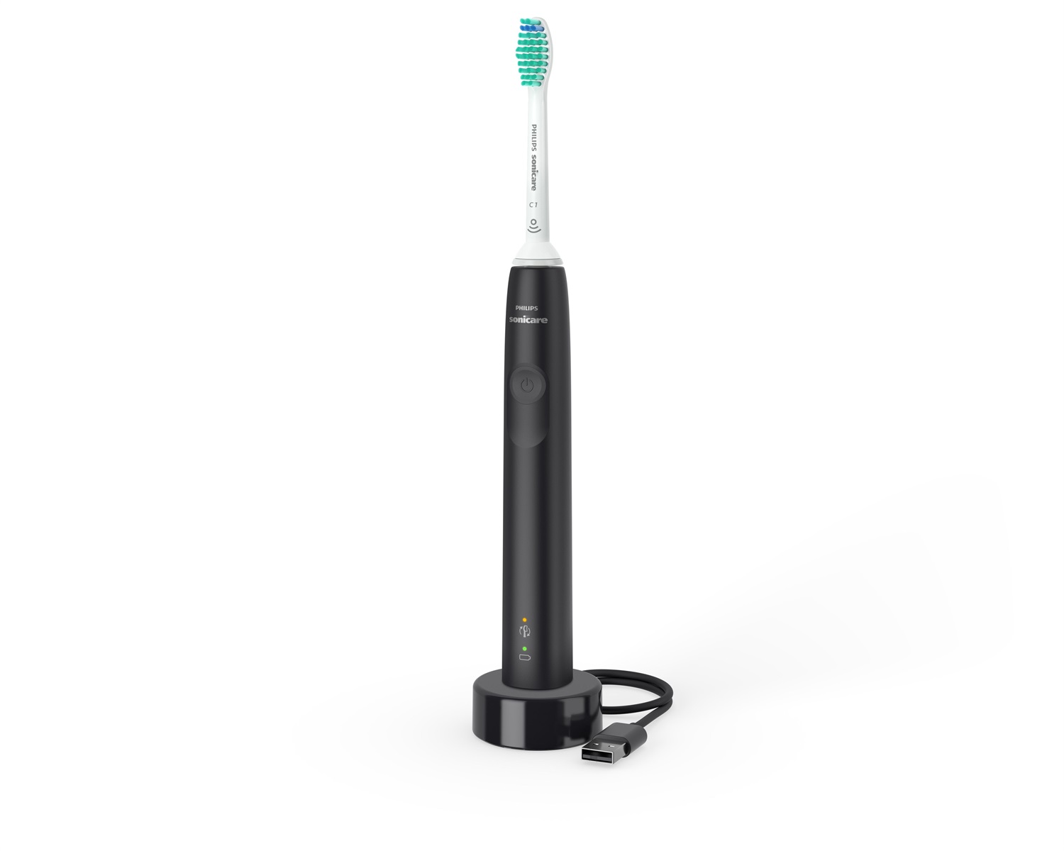 Philips Sonicare 3100 Series Spazzolino Elettrico Sonico Nero HX3671/14 con Sensore di Pressione e Timer