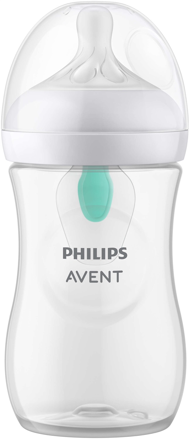 Philips Avent Biberon Natural Response SCY673/01 con Valvola Airfree 260 ml, Senza BPA, per Neonati e Bambini da 1 Mese