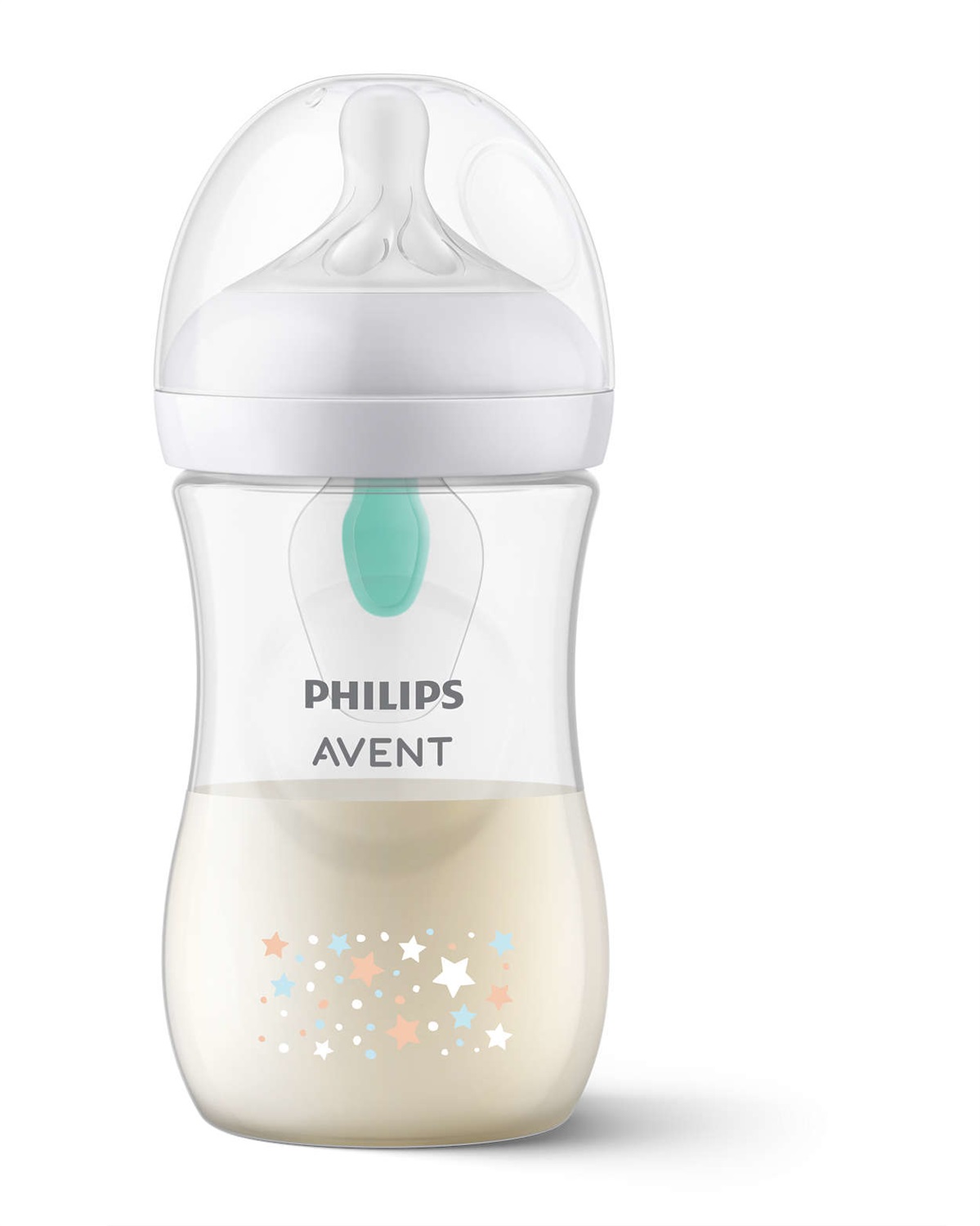 Philips Avent Biberon Natural Response SCY673/82 260 ml con Valvola Airfree, Senza BPA, per Neonati da 1 Mese - Motivo Orso