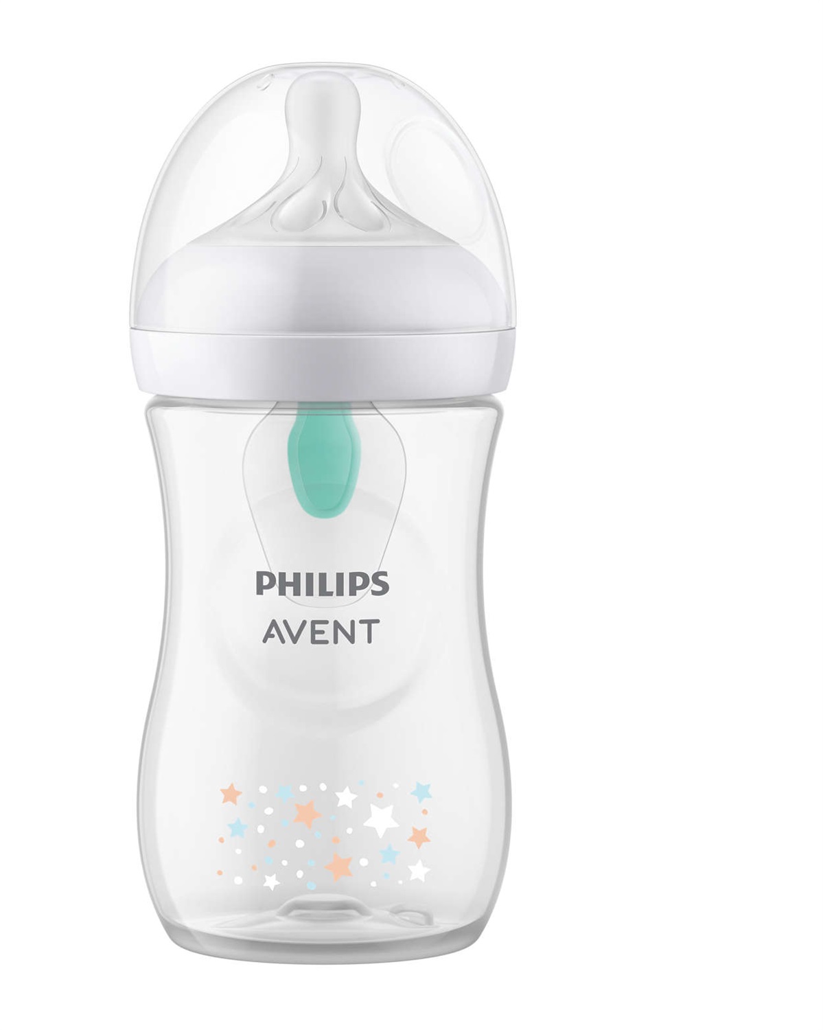 Philips Avent Biberon Natural Response SCY673/82 260 ml con Valvola Airfree, Senza BPA, per Neonati da 1 Mese - Motivo Orso
