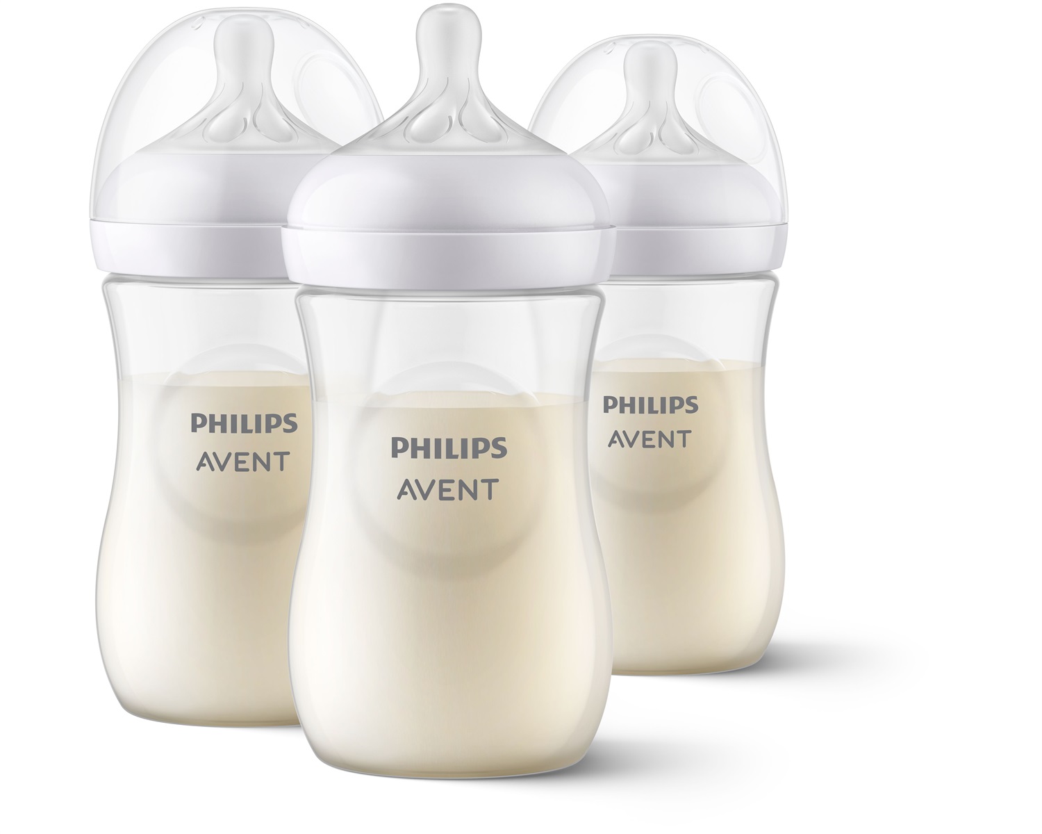 Philips AVENT Biberon Natural Response SCY903/03 - 3 biberon da 260 ml per neonati, senza BPA, con valvola anticolica e tettarella attiva