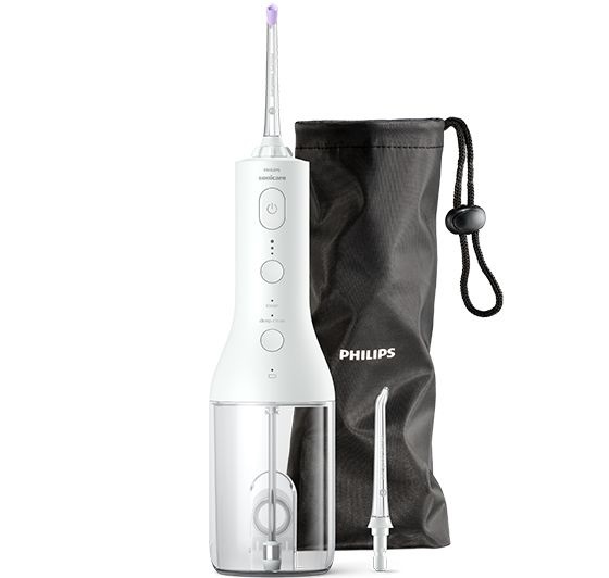 Philips Sonicare Power Flosser 3000 Cordless HX3806/31 - Idropulsore orale con tecnologia Quad Stream e 2 modalità di pulizia