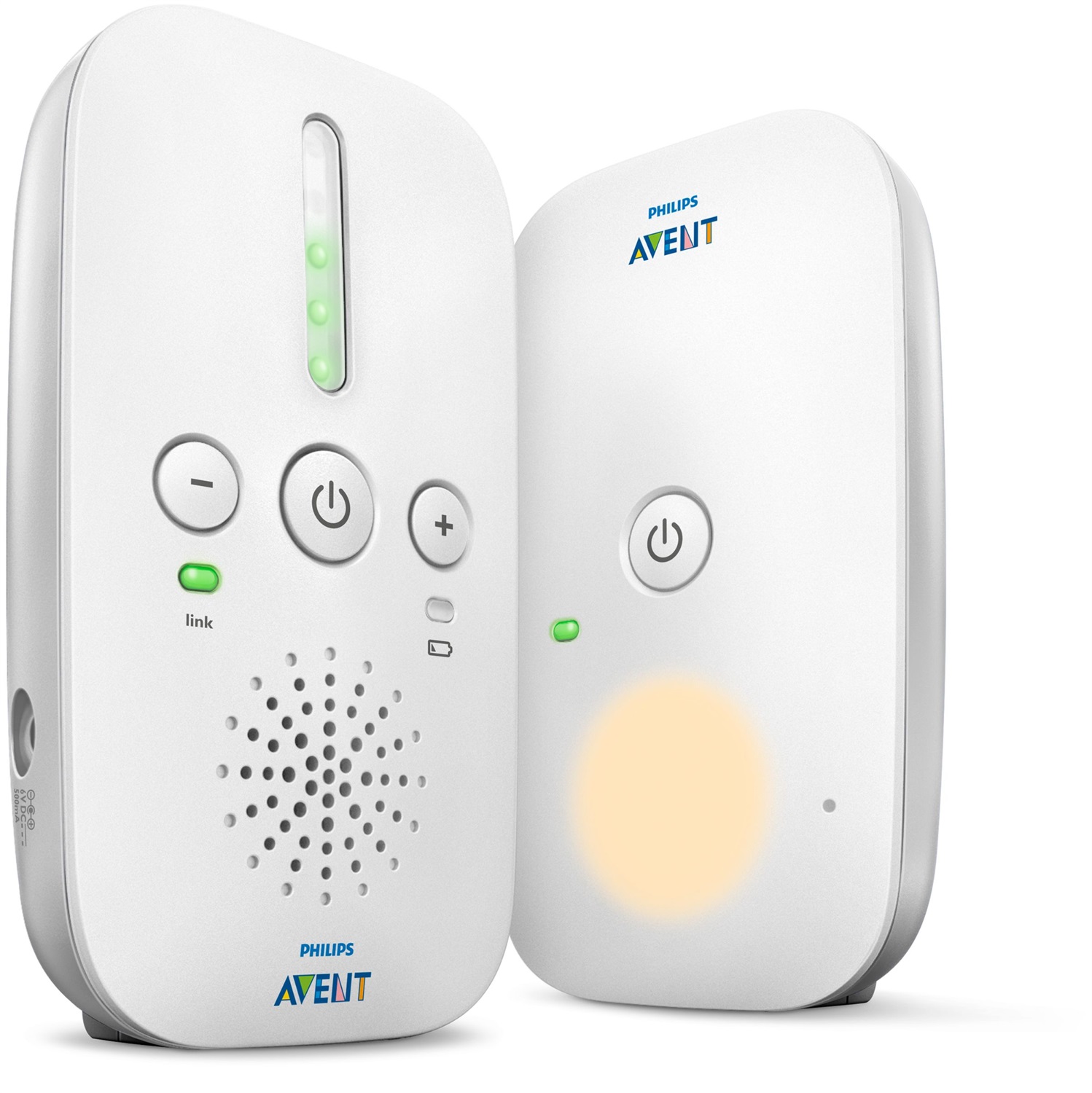 Philips Avent Baby Monitor SCD502/26 - Baby monitor DECT con portata fino a 300 metri, luce di riposo e 5 livelli sonori