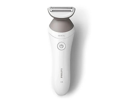 Philips Lady Shaver Series 6000 BRL126/00 - Rasoio senza filo Wet & Dry, Argento e Bianco, 1 testina, Autonomia 40 min