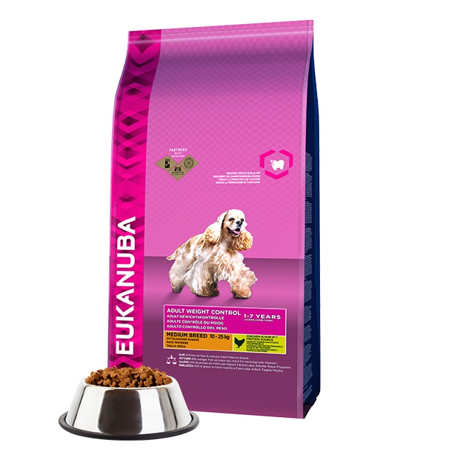 Eukanuba Daily Care 15 kg Alimento Secco per Cani Adulti Piccola e Media Taglia con Pollo Fresco - Controllo del Peso
