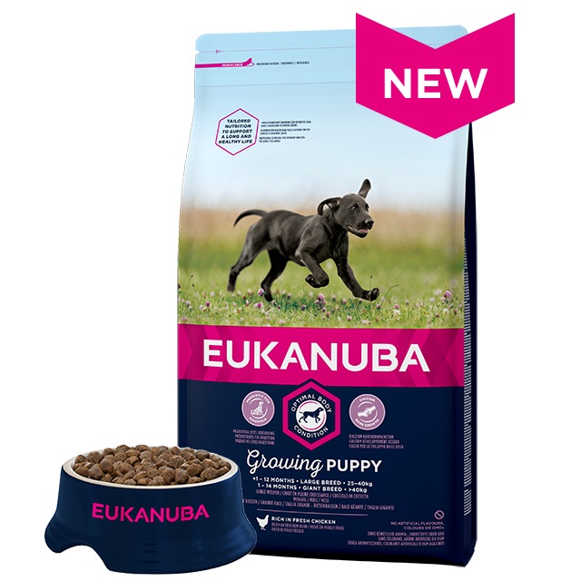 Eukanuba Puppy Large Breed Crocchette per Cuccioli di Pollo - 18 kg (15 kg 3 kg gratis!)