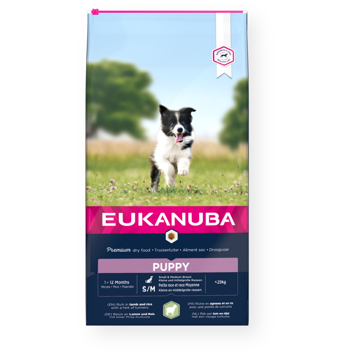 Eukanuba Cibo Secco per Cuccioli di Taglia Piccola e Media con Agnello e Riso - 12 kg