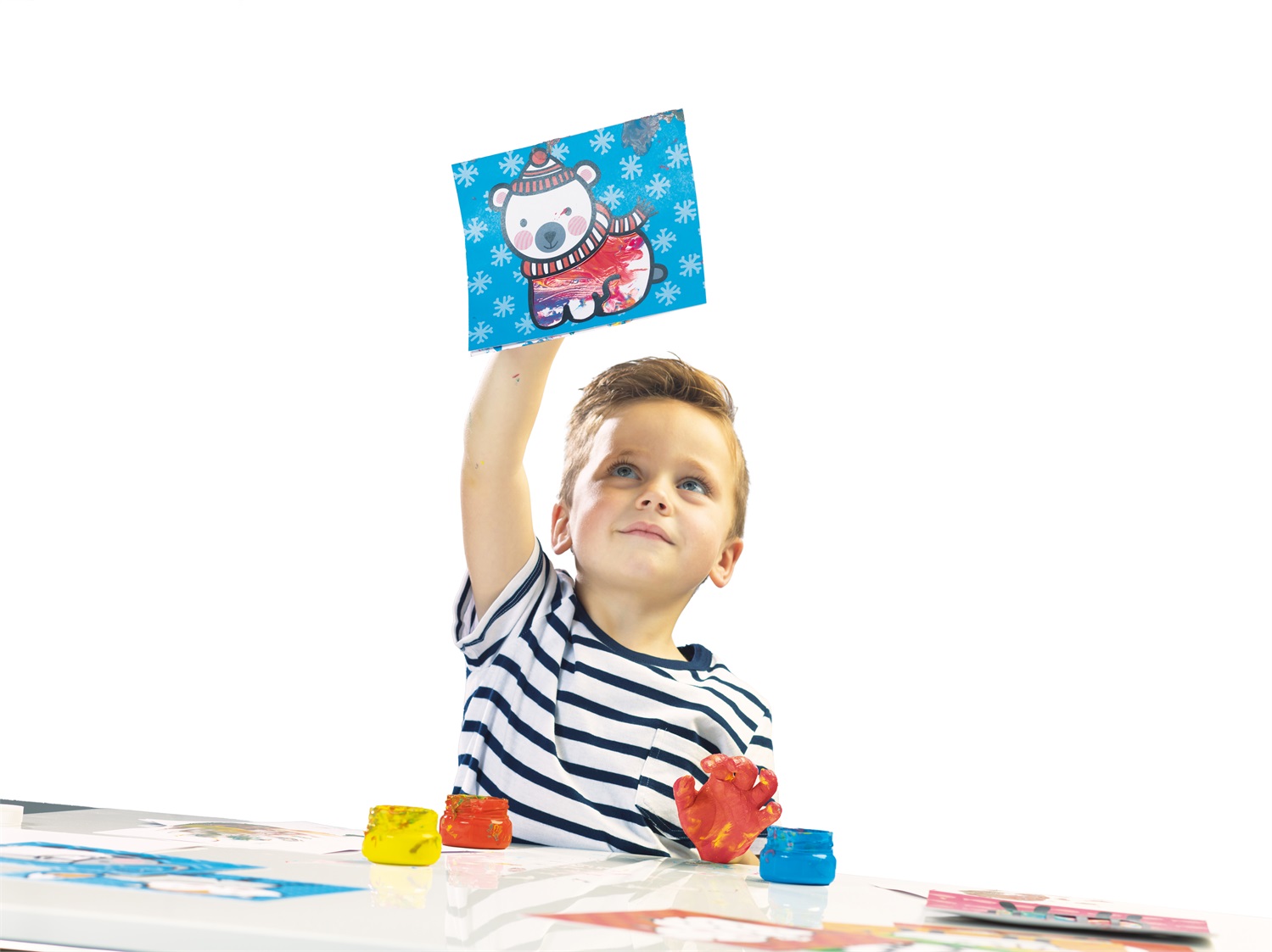 SES Creative - My First Schede per Pittura con Le Dita, Adatte da 1 Anno, Sicure e Divertenti