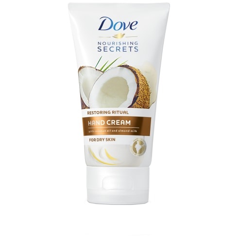 Dove Nourishing Secrets Restoring Ritual Crema per le Mani all'Olio di Cocco e Latte di Mandorla 75 ml - Idratazione Profonda per Pelli Secche