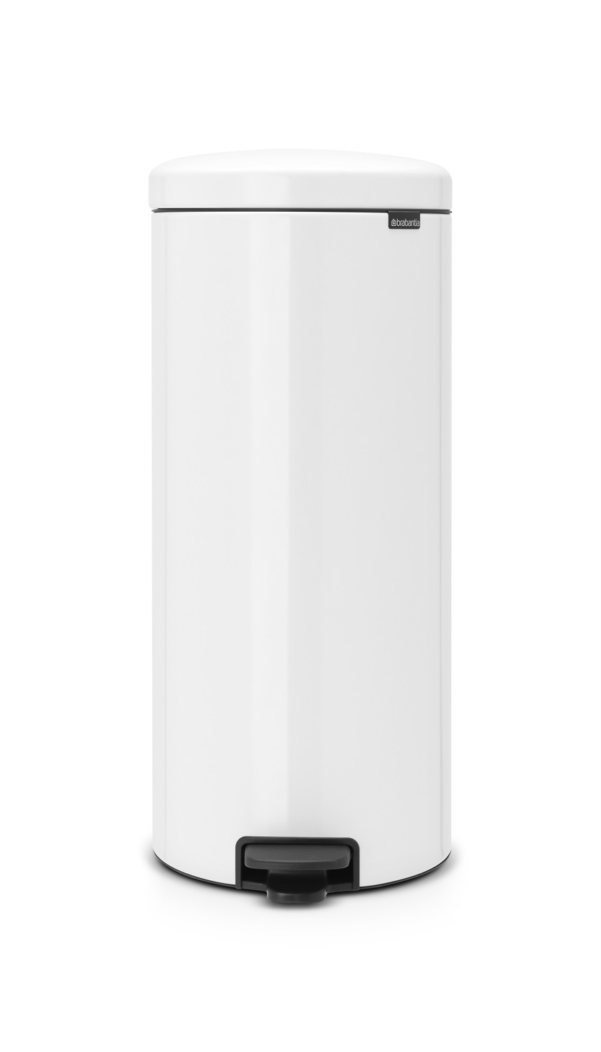 Brabantia Pattumiera a Pedale NewIcon 30L Bianco - Chiusura Ammortizzata, Secchio Estraibile, Base Antiscivolo