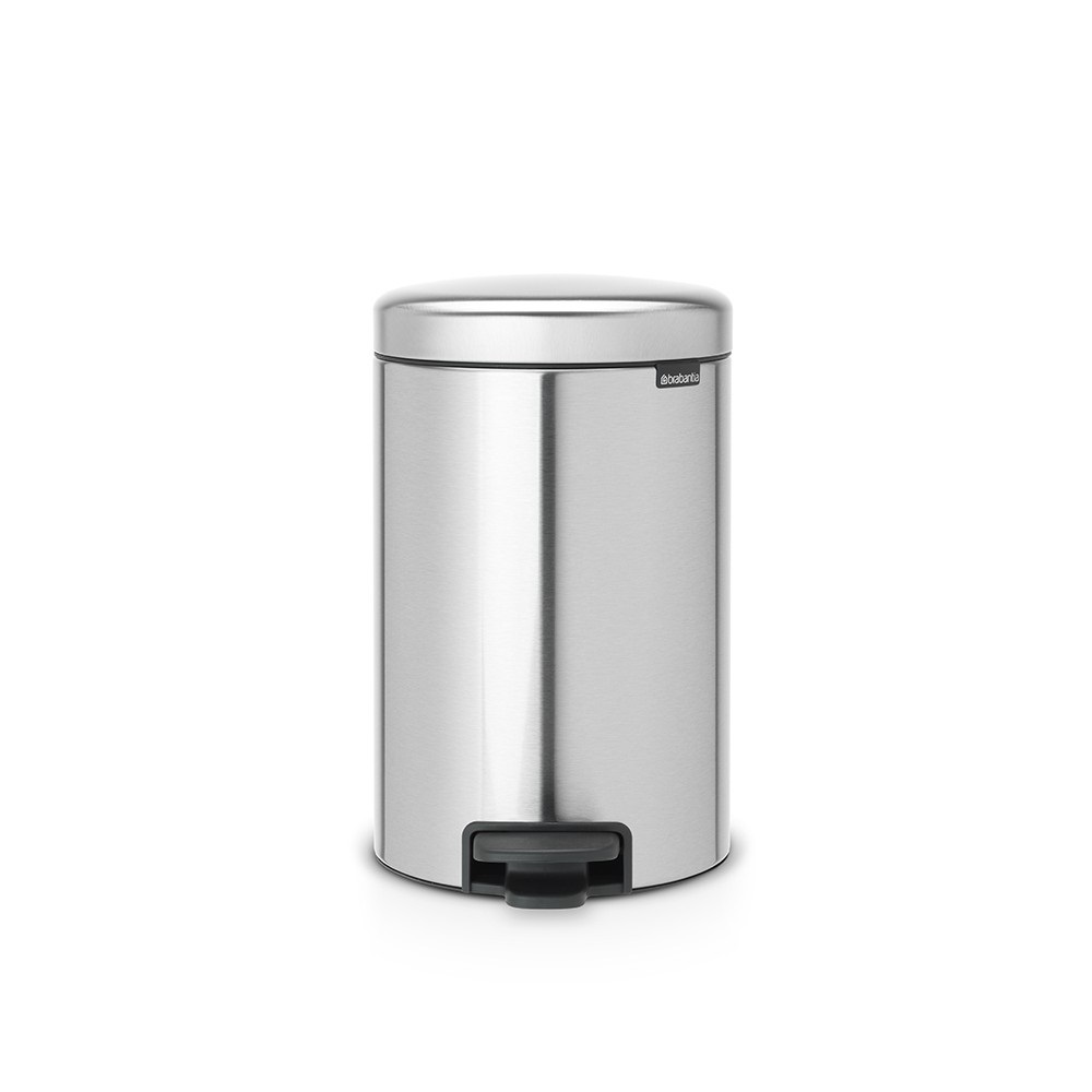 Brabantia NewIcon Pattumiera a Pedale 12 L in Acciaio Inox Satinato con Chiusura Ammortizzata