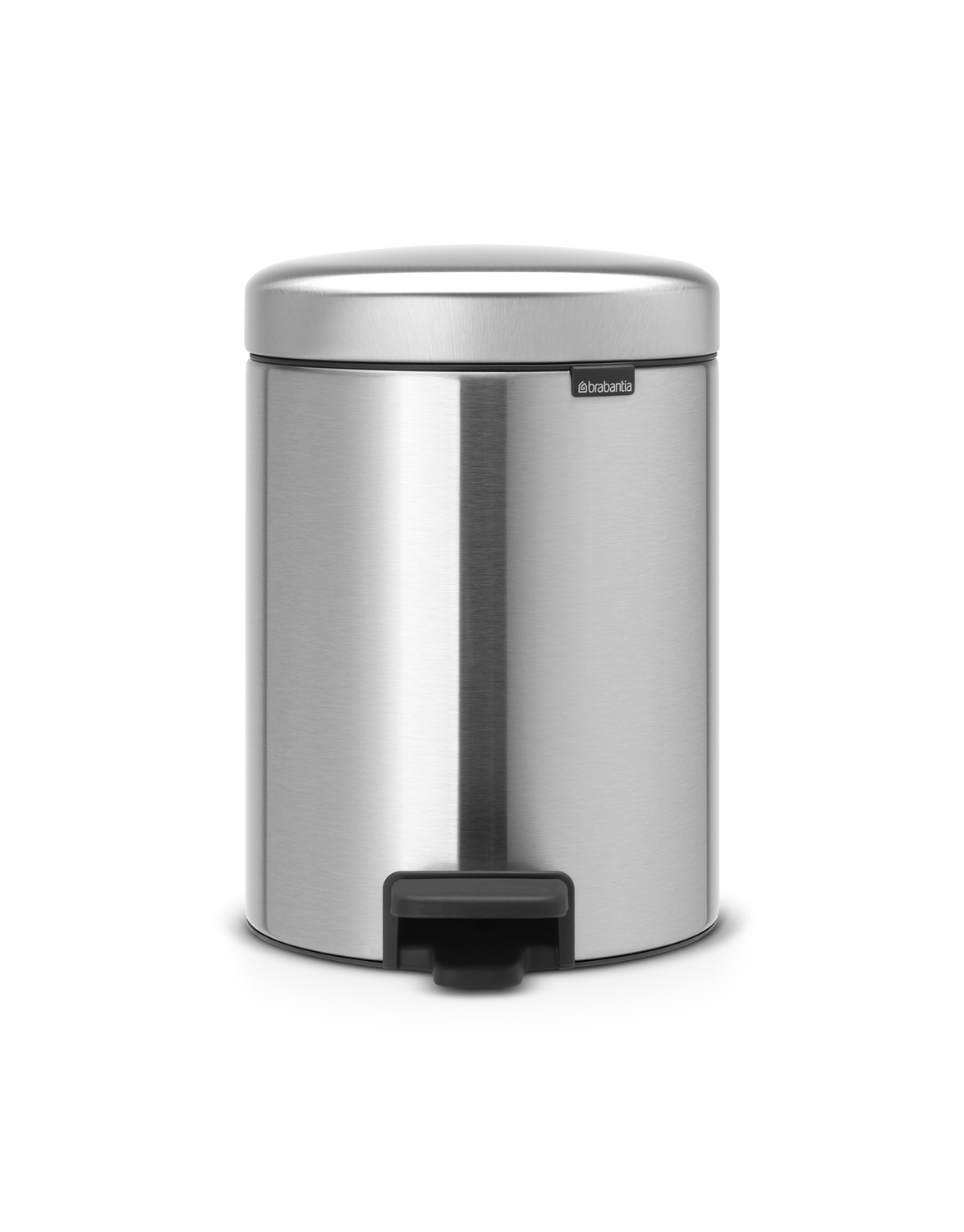 Brabantia NewIcon Pattumiera a Pedale 5 lt in Acciaio Inox Satinato con Chiusura Ammortizzata e Anti-Odori