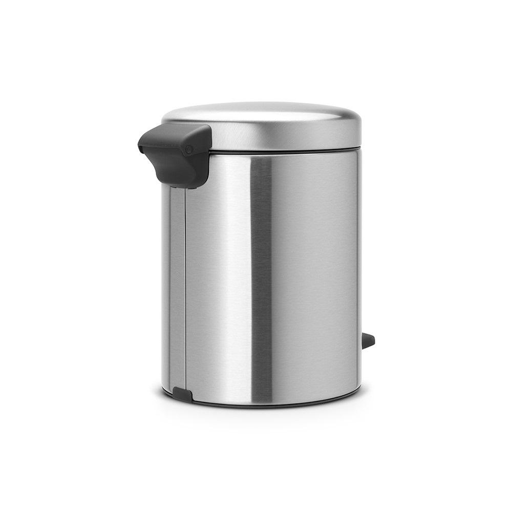 Brabantia NewIcon Pattumiera a Pedale 5 lt in Acciaio Inox Satinato con Chiusura Ammortizzata e Anti-Odori