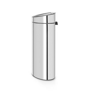 Brabantia Touch Bin New Pattumiera 40L Inox Lucido - Apertura Soft Touch e Design Salva-Spazio
