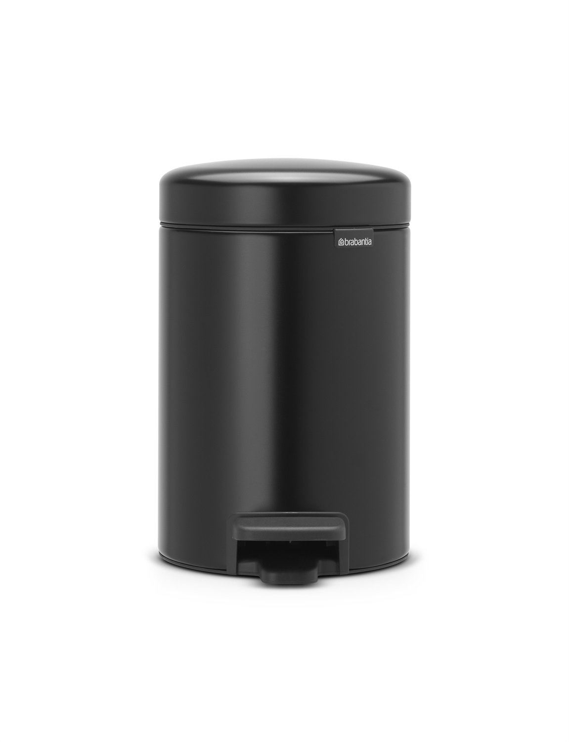 Brabantia Pattumiera a Pedale NewIcon 3L Nero Opaco - Design Elegante e Funzionalità Avanzate