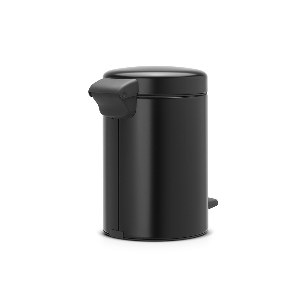 Brabantia Pattumiera a Pedale NewIcon 3L Nero Opaco - Design Elegante e Funzionalità Avanzate