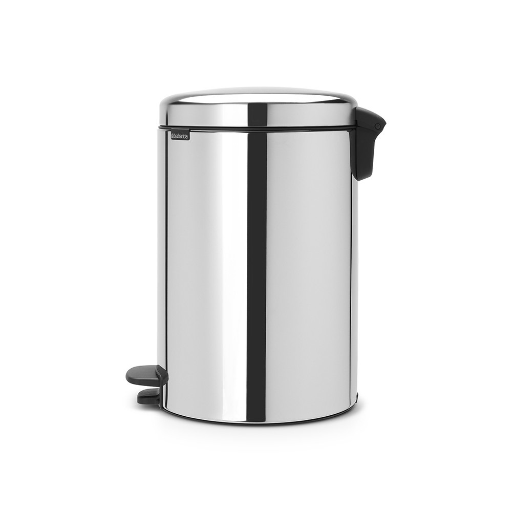 Brabantia NewIcon Pattumiera a Pedale 20 Litri in Acciaio Inox Lucido con Chiusura Ammortizzata e Anti-Odori