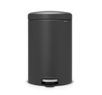 Brabantia NewIcon Pattumiera a Pedale 20L - Soft Close, Chiusura Anti-Odore, Secchio Interno in Plastica, Design Compatto e Antiscivolo - Mineral Infinite Grey