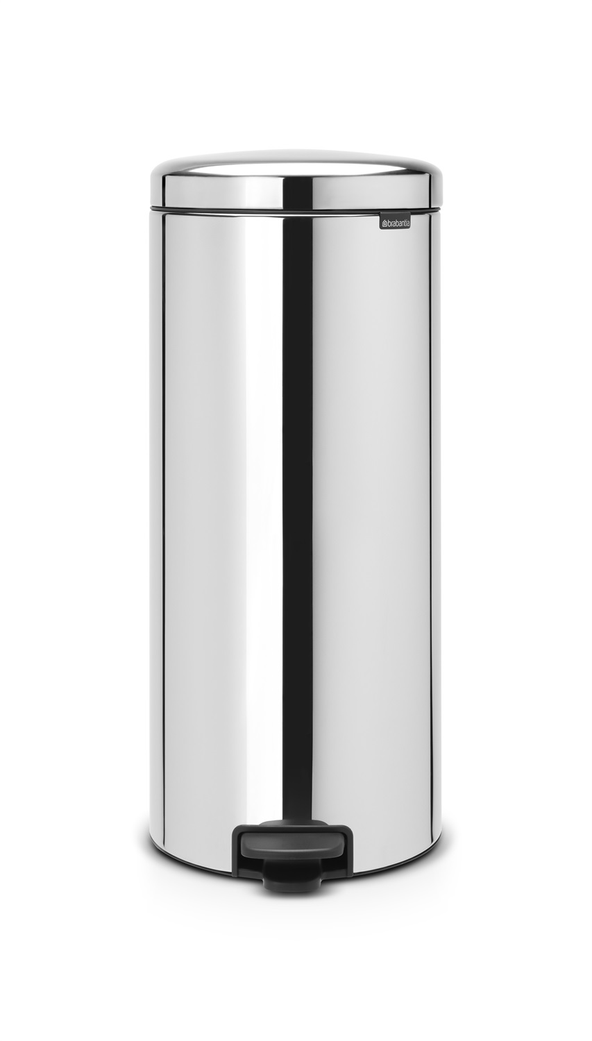Brabantia NewIcon Pattumiera a Pedale 30 Litri in Acciaio Inox Lucido con Chiusura Silenziosa e Anti-Odori