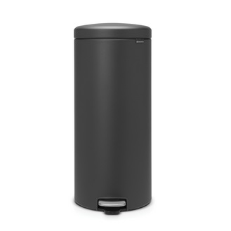 Brabantia NewIcon Pattumiera a Pedale 30L - Soft Close, Coperchio Antiodore, Design Compatto e Antiscivolo in Mineral Infinite Grey