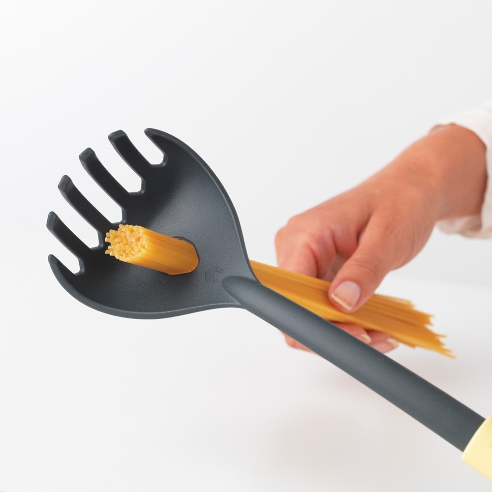 Brabantia Tasty Cucchiaio per Spaghetti e Dosatore 2-in-1 in Nylon Termoresistente Vanilla Yellow