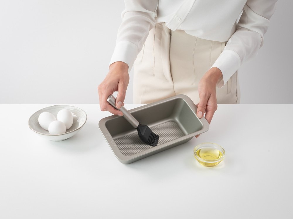 Brabantia 137440 pennello da pasticceria Silicone Nero, Argento