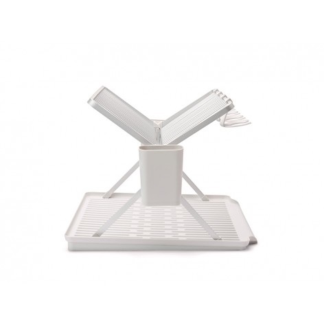 Brabantia Scolapiatti Pieghevole SinkSide Grande Grigio Chiaro - Fino a 17 Piatti, Facile da Riporre