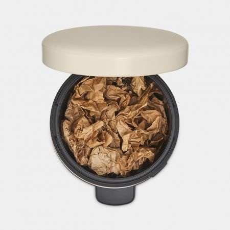 Brabantia NewIcon Pattumiera a Pedale 12 Litri Beige - Design Moderno e Igienico