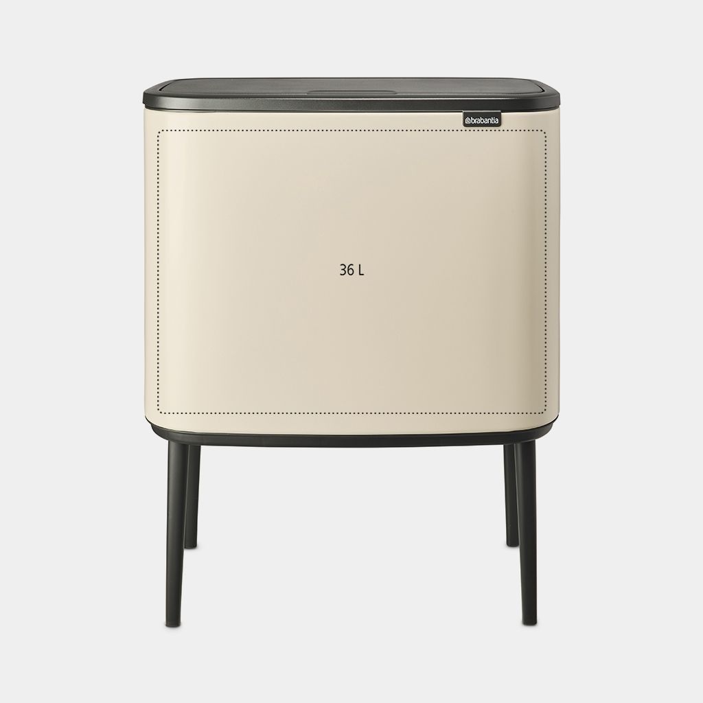 Brabantia Bo Touch Bin 36L - Pattumiera Grande Soft Beige con Apertura Soft-Touch e Secchio Interno Rimovibile