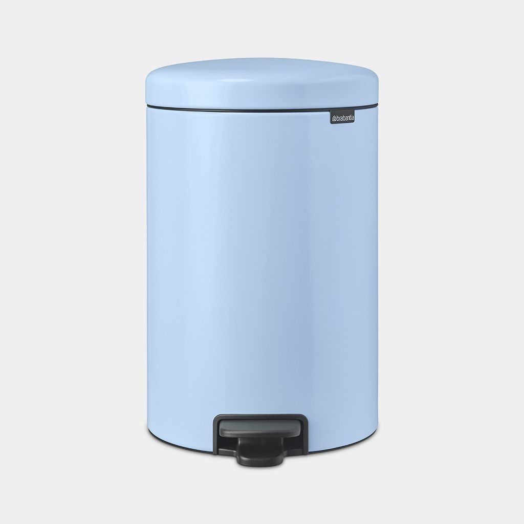 Brabantia NewIcon Pattumiera a Pedale 3L Blu Dreamy - Coperchio Soft-Touch, Secchio Interno Rimovibile, Design Antiodore