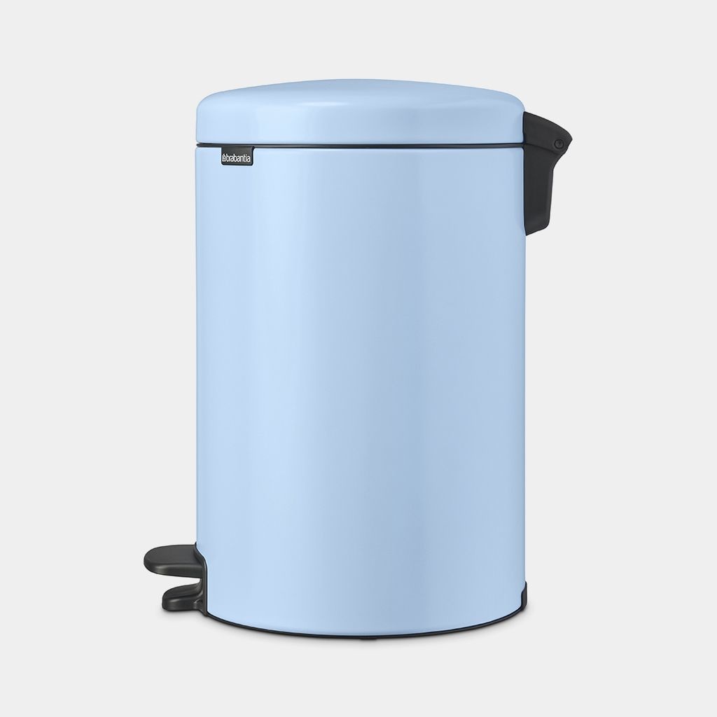 Brabantia NewIcon Pattumiera a Pedale 3L Blu Dreamy - Coperchio Soft-Touch, Secchio Interno Rimovibile, Design Antiodore