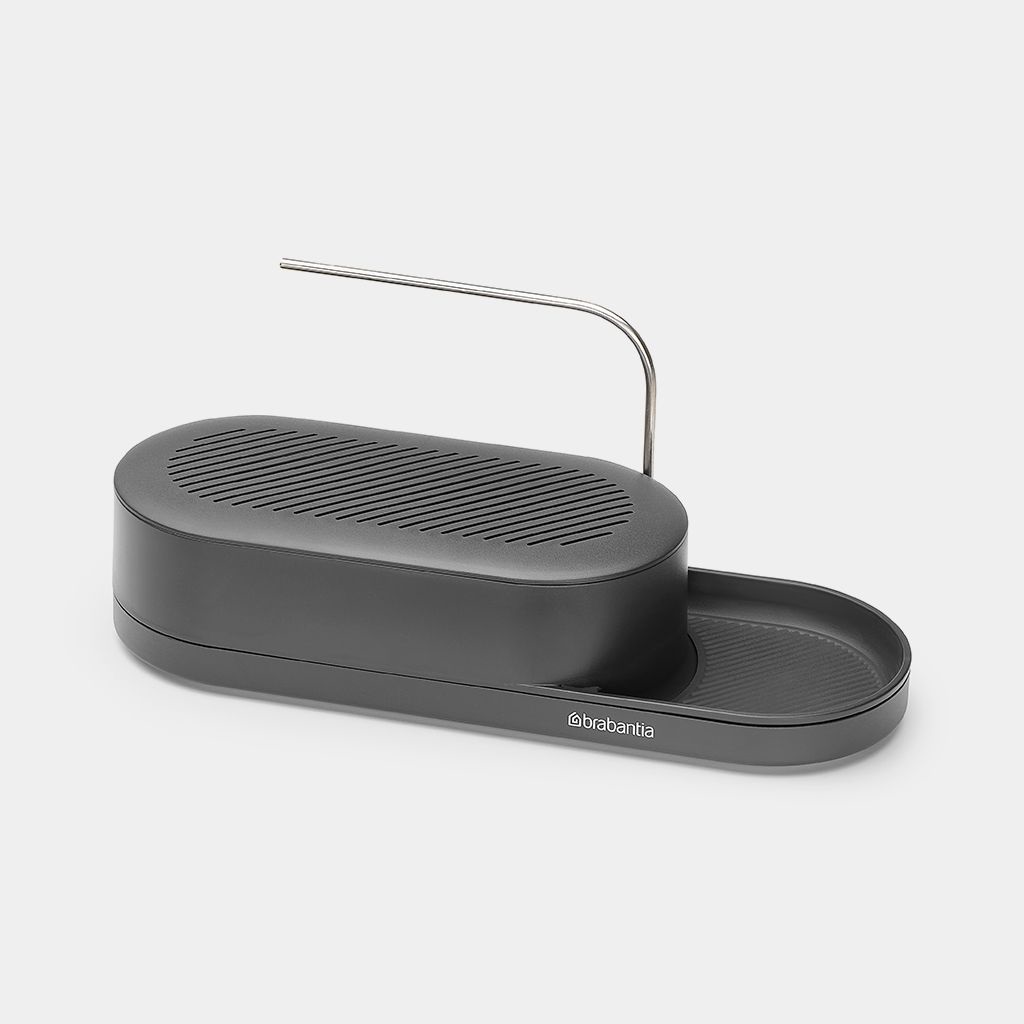 Brabantia SinkStyle Organizer Lavello Cucina - Colore Mineral Infinite Grey, Design Compatto con Scomparto per Spugne e Spazzole, Vassoio Antiscivolo