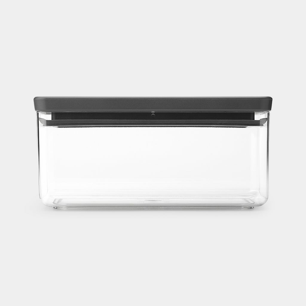 Brabantia TASTY Contenitore Ermetico Impilabile 1,5 L Grigio Scuro con Guarnizione in Silicone