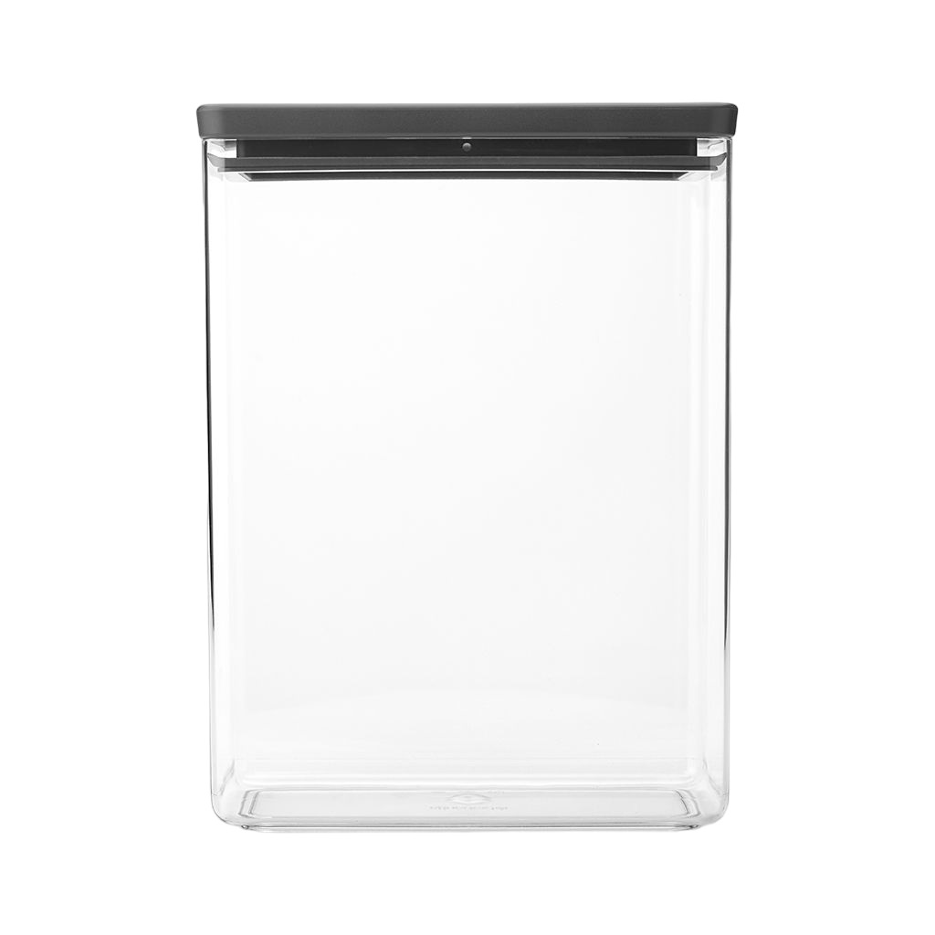Brabantia Tasty Contenitore Impilabile Ermetico 5,4L Grigio Scuro con Guarnizione in Silicone