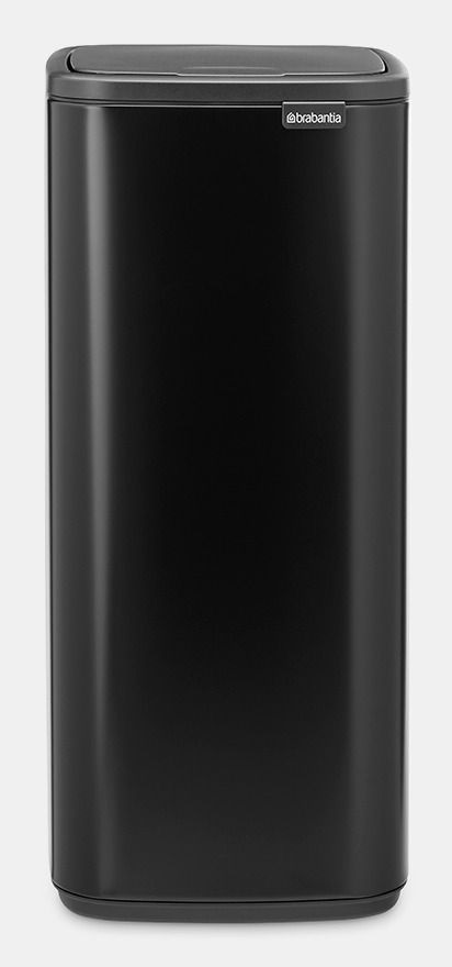 Brabantia Pattumiera Bo Touch 30 Litri Nero Opaco - Design Rettangolare e Salvaspazio