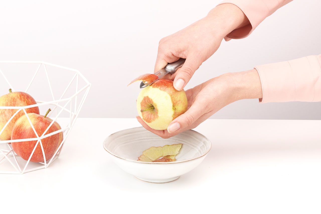 Brabantia Pelapatate in Acciaio Inox con Doppia Lama - Ideale per Frutta e Ortaggi