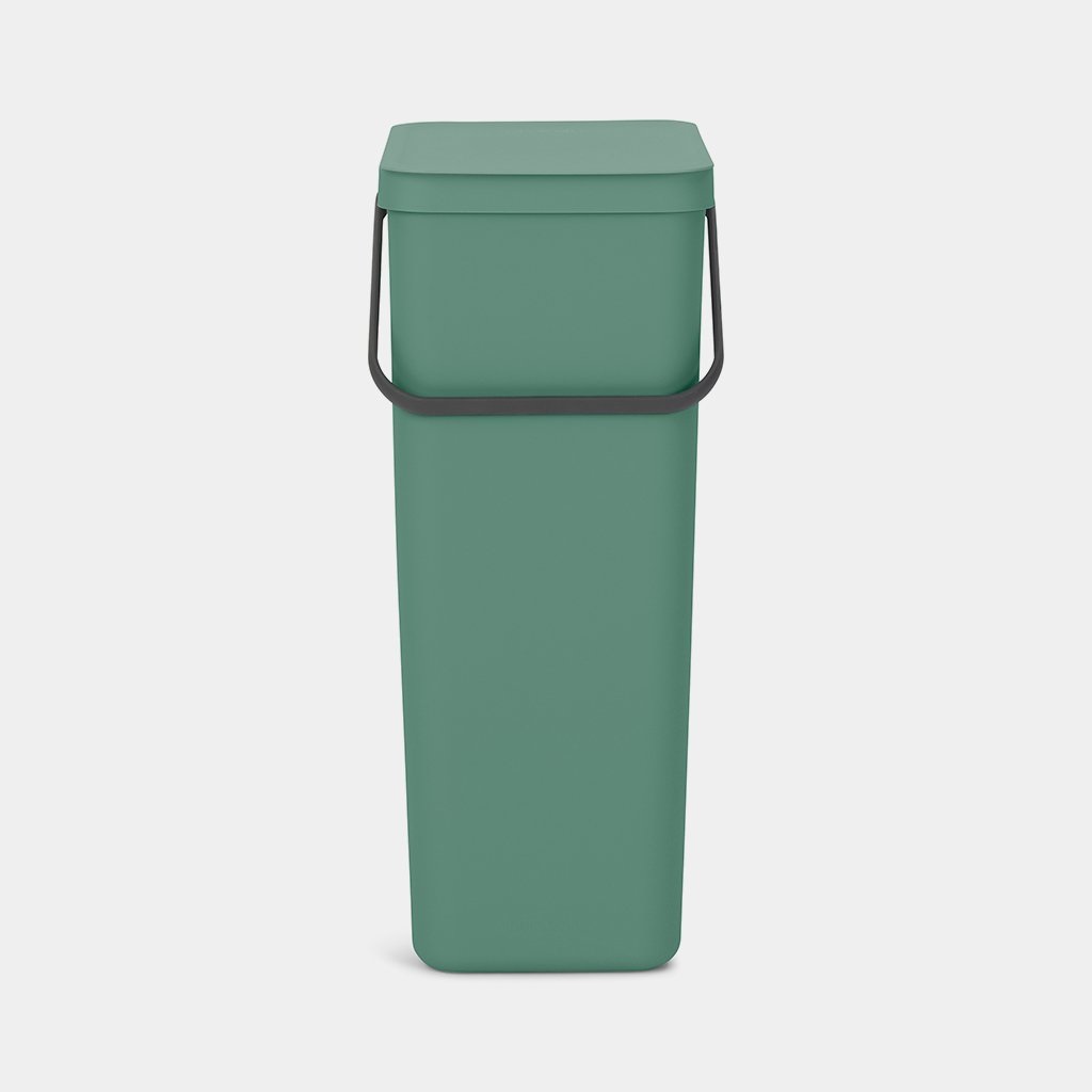 Brabantia Sort & Go Pattumiera Differenziata 40 L Verde Fir - Design Rettangolare, Spaziosa e Salvaspazio