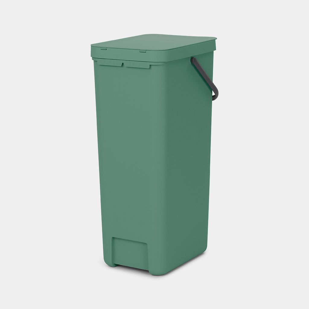 Brabantia Sort & Go Pattumiera Differenziata 40 L Verde Fir - Design Rettangolare, Spaziosa e Salvaspazio