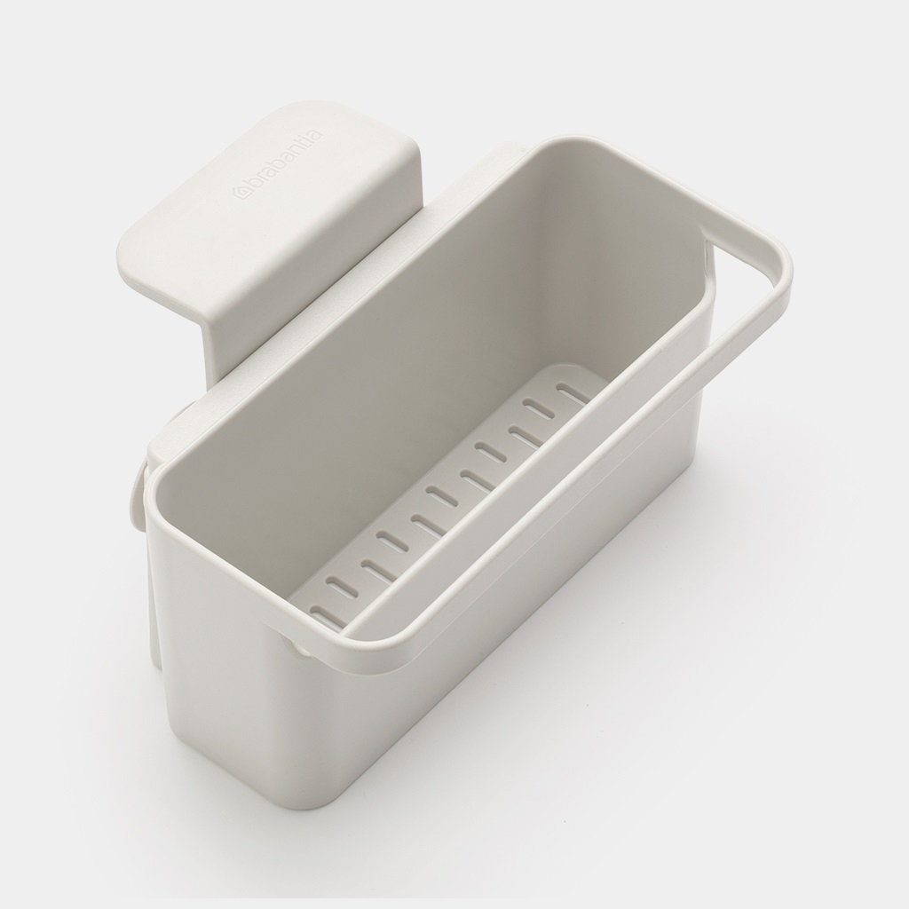 Brabantia Organizer per Lavello Appendibile Grigio Chiaro - Spazio per Spugne e Panni con Ventose