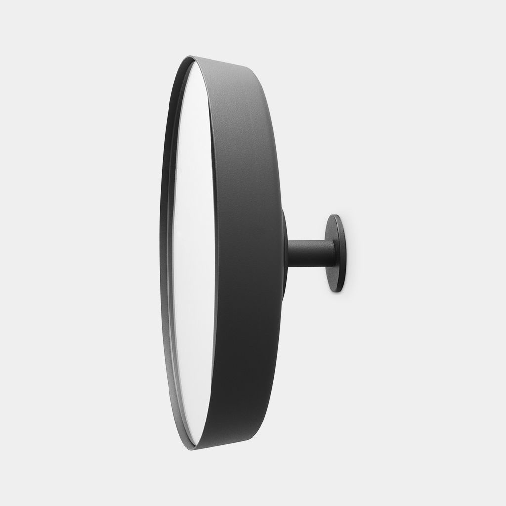 Brabantia MindSet Specchio da Bagno Rotondo Infinite Grey - Zoom 5x, Rimovibile, Montaggio a Parete, Resistente alla Corrosione, ⌀ 20.4 cm