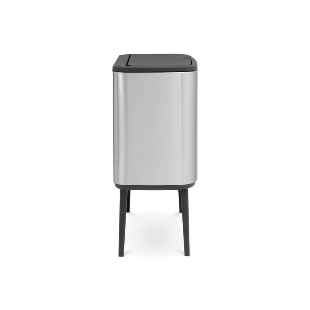 Brabantia Bo Touch Bin Pattumiera 34 L in Acciaio Inox Rettangolare con Due Contenitori Interni Rimovibili